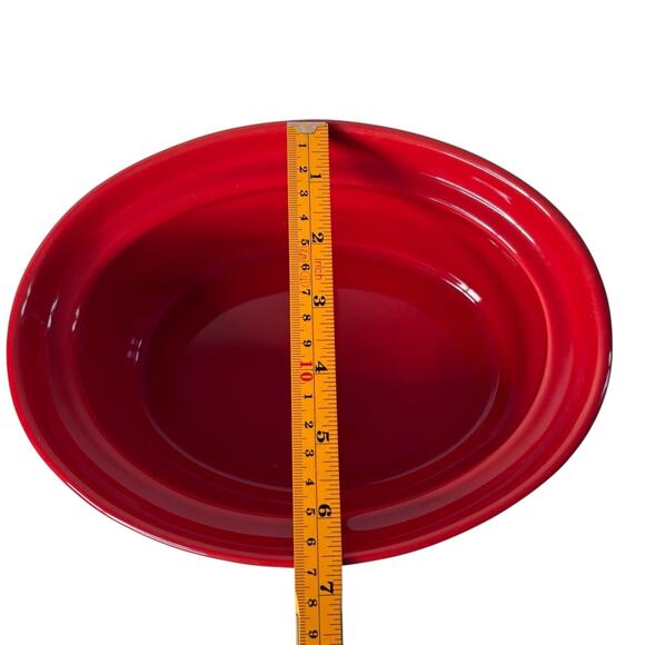 BIA Cordon Bleu Red White Ceramic Covered Casserole Dish 9” Oval Bakeware - Picture 6 of 12